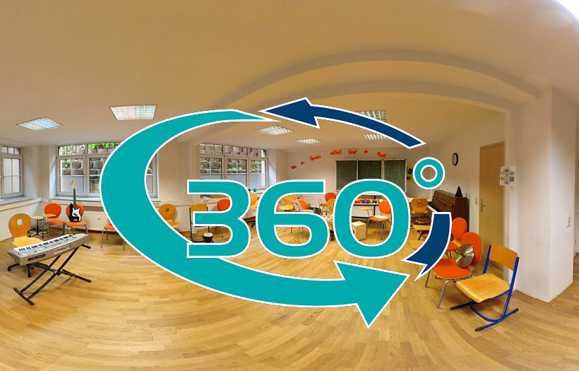 DPFA Leipzig Startbild für den 360GradRundgang durch die Schule - Musikzimmer