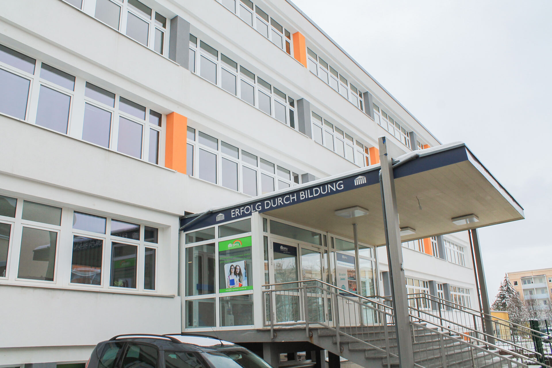 Das Schulgebäude der Erzieherausbildung der DPFA Zwickau