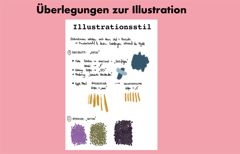 Neben einem Storyboard gehörte auch die Überlegung zum Illustrationsstil zum Erstellungsprozess des Bilderbuches. Foto: J. Lüftner, DPFA Leipzig