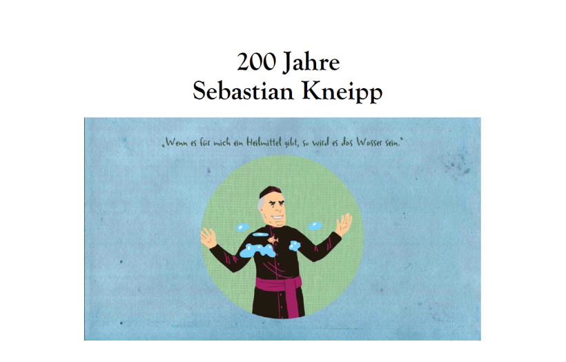 Die Erzieherschüler:innen haben Sebastian Kneipp auf Postkarten, Websites und Social-Media-Kanälen ins Jahr 2021 geholt.